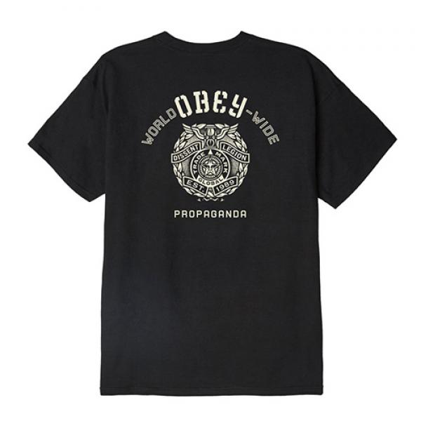 (163081890) OBEY GLOBAL LEGION TEE-BLK